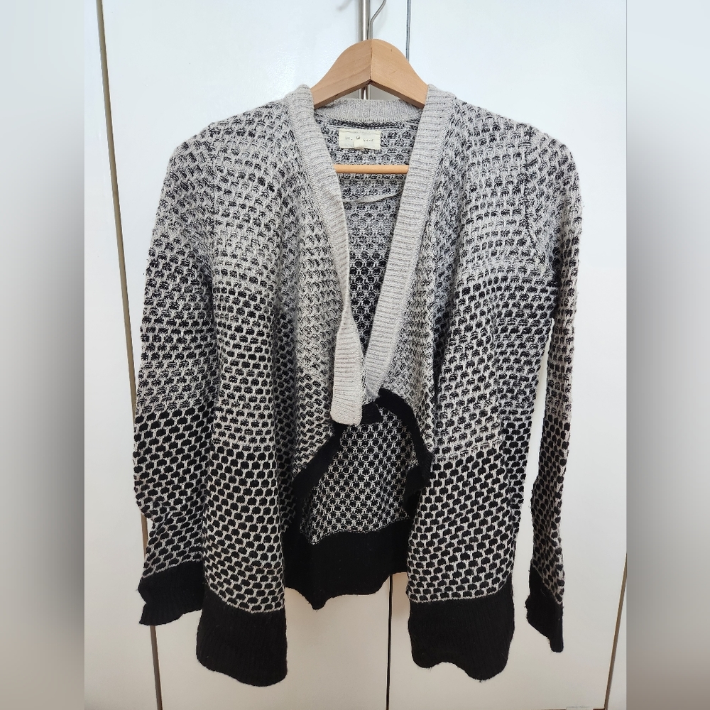 Drape ombre open front cardigan